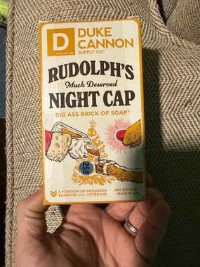 #392 Duke Cannon Rudolph's Night Cap Big Ass Brick Of Soap